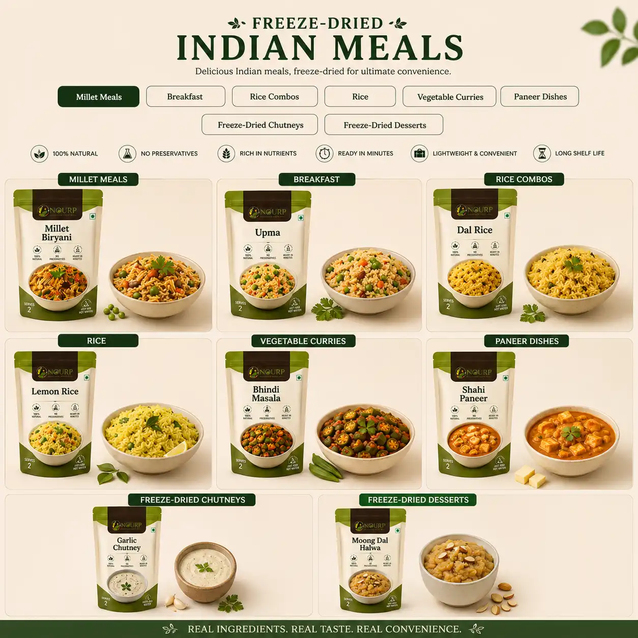 Freeze Dried Indian Meals