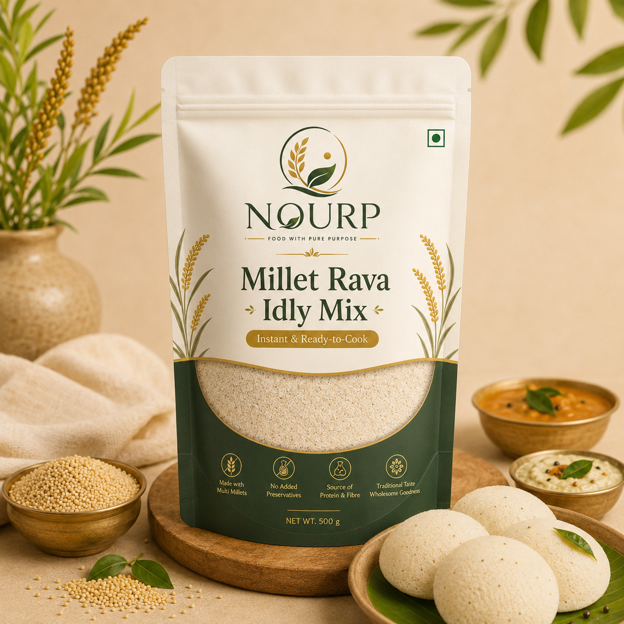 Millet Rava Idly Mix