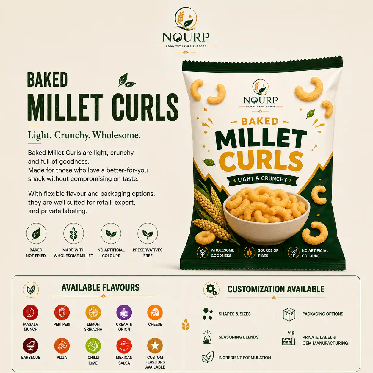 Baked Millet Curls