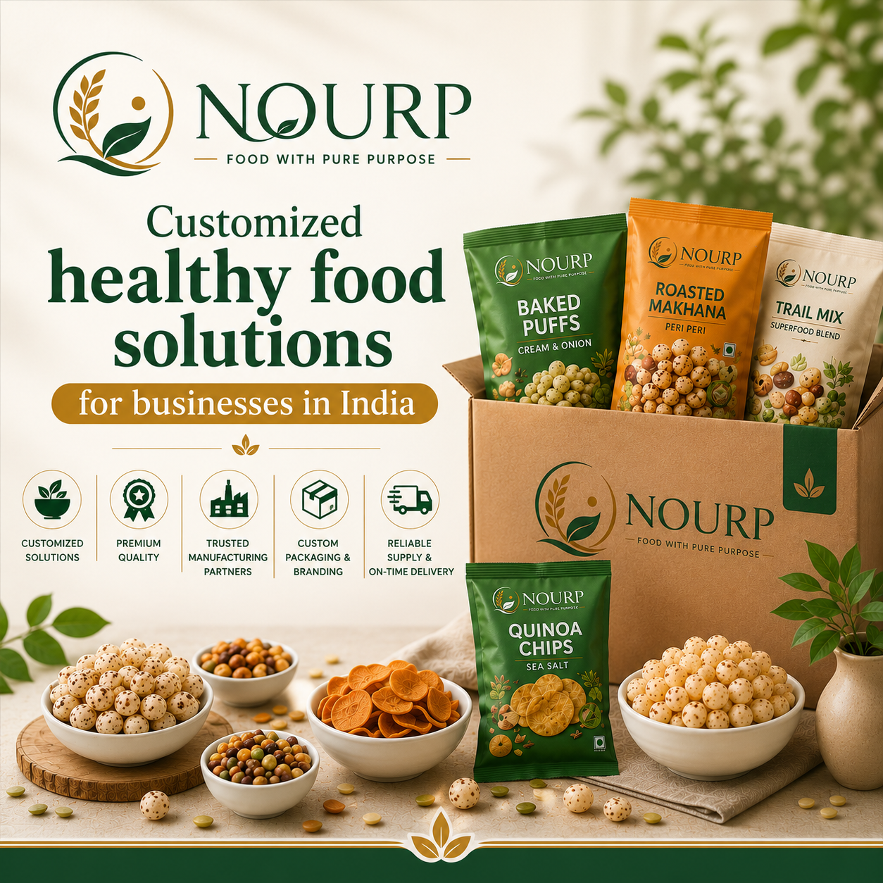 Customized healthy food solutions for businesses in India